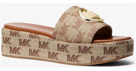 michael michael kors women's sadler wedge sandals|Michael Kors platform wedge sandals.